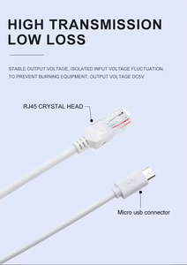 Systèmes de surveillance de sécurité pour caméras IP avec isolation 48V vers 2.4A USB 10/100Mbps, séparateur d'alimentation PoE 12W pour Ethernet - Product Image 4