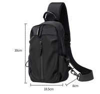 Sac à dos bandoulière en nylon pour homme, imperméable, résistant à l'usure, grande capacité, sport et voyage, tendance