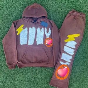 Conjunto de Sudadera con Capucha y Pantalones Deportivos de Algodón 100% para Hombre, con Logotipo Personalizado en Impresión 3D, Fabricante Económico, Estilo Terry, para Otoño - Product Image 2