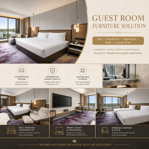 Juego de Muebles Modernos de Lujo para Habitaciones de <span class=keywords><strong>Hotel</strong></span>, Habitaciones Dobles, Baños, Solución Integral para Proyectos OEM ODM - Product Image 5