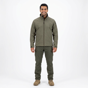 Veste Softshell imperméable confortable pour homme avec col montant, vêtement extérieur en toile pour la pêche - Product Image 1