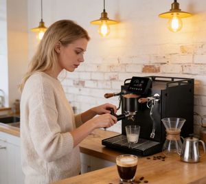 Machine à expresso commerciale au prix d'usine, contrôle de température PID, pompe rotative 9 bars, double chaudière, machine à café pour hôtels - Product Image 5