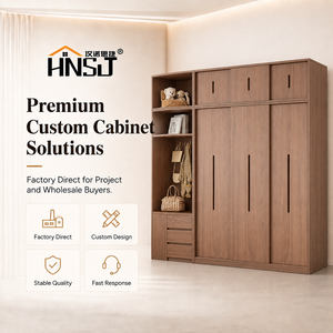 Modern Design Customizable Wooden Sliding <strong>Wardrobes</strong> for Bedroom Furniture, with Adjustable Functions - Product Image 1