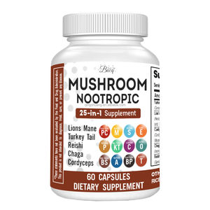 Suplementos de Hongos Varios de Marca Propia: Melena de León, Reishi, Cordyceps, Cápsulas para la Salud del Sistema Inmunológico, la Memoria Cerebral y el Sueño en Adultos - Product Image 1