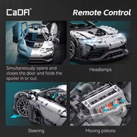 Cada C61503W 1/8 Blocs de construction de voiture de course technique Jouet Blocs de construction de voiture de sport de course motorisée pour garçons