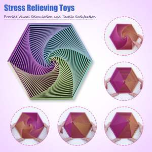 Cubo Infinito Personalizado Impreso en 3D |   Juguete de Escritorio Hexagonal Portátil Ecológico Antiestrés para Adultos y Niños, Alivio de la Ansiedad - Product Image 2