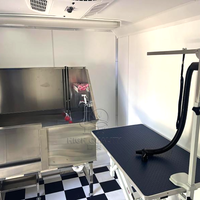 Camionnette de toilettage pour animaux de compagnie sur mesure avec équipement de salon complet, baignoire en acier inoxydable et générateur