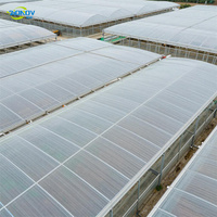 Serre Intelligente Multi-voûtes en Polycarbonate Anti-UV avec Isolation Thermique en Plaques PC de 8mm et 10mm pour la Culture Agricole, les Légumes, les Fleurs et les Pépinières