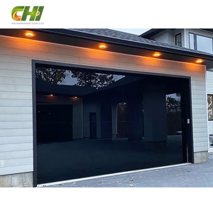 Nhà máy chi trực tiếp hiện đại cửa kính nhà để xe 16x8 kính nhôm xem đầy đủ cửa nhà để xe tiết kiệm năng lượng từ xa thông minh dân cư - Product Image 1