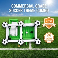 Castillo Inflable Comercial de PVC de 0.55mm de Alta Resistencia con Tobogán, Garantía de 3 Años, Capacidad para 14 Personas, para Alquiler en Eventos y Fiestas