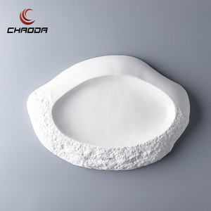 Nordico moderno di lusso eco-friendly piatti in ceramica eleganti piatti ovali ciotole per ristorante Hotel stoviglie fabbrica diretta - Product Image 3