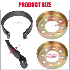 HIAORS Chốt Phanh Trống 4 "Phía Sau Cho Manco Bandit Azusa Yerf-dog 212cc 420cc 196cc Go Kart Xe Buggy Mini Xe Đạp ATV Phụ Tùng - Product Image 2
