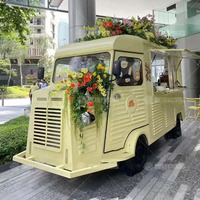 Camion de restauration électrique avec cuisine complète, équipement pour pizzas, burgers, glaces et café - Garantie 1 an, cadre résistant à la rouille