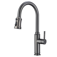 Robinet de cuisine gourmet vintage, rotation à 360 degrés, acier inoxydable 304, pulvérisateur extractible, extension, mélangeur de cuisine, robinets d'évier