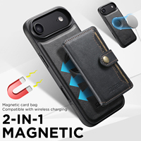 Étui de téléphone SUTENI pour iPhone 18 Pro Max avec recharge sans fil, bouton magnétique, porte-cartes, support, portefeuille 2-en-1, compatible avec les modèles 17, 16 Plus, 15, 14, 13, 12