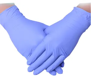 Wholesale Blue Purple Nitrile Gloves Medical Grade Support Customized Box Aql1.5 Dental Disposable Nitrile Gloves