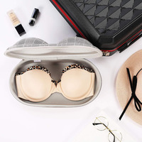 Vente en gros de soutien personnalisé portable dur de stockage de voyage femmes couverture de sous-vêtements sac de transport étanche EVA soutien-gorge mallette