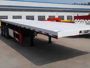 all kinds of color 3 4 axle flat truck semi trailer for 20 40 45 feet container