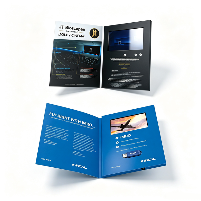 Lcd Screen Video Book Mailer HD Display Digital Video Brochure Card for Business Advertising Promotion