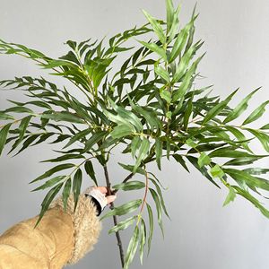 Branche d'arbre artificielle Meng Jie 100cm 200cm Feuillage vert pour décoration intérieure et extérieure - Product Image 3