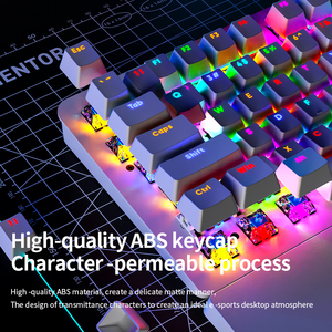 새로운 핫 세일 SOREX 104-PC 게임용 RGB 백라이트 안티 고스트 레드 스위치 플라스틱이 있는 키 유선 USB Type-C 기계식 키보드 - Product Image 6