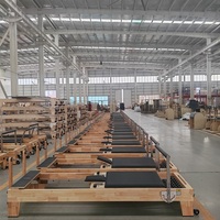 Precio de Fábrica Clásico Reformer de Pilates con Estructura de Madera de Roble para Entrenamiento de Fuerza Central y Ejercicio de Pilates