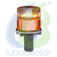 Feux de signalisation solaires prêts à être expédiés LB-6010, cône routier IP65, 4 LED clignotantes