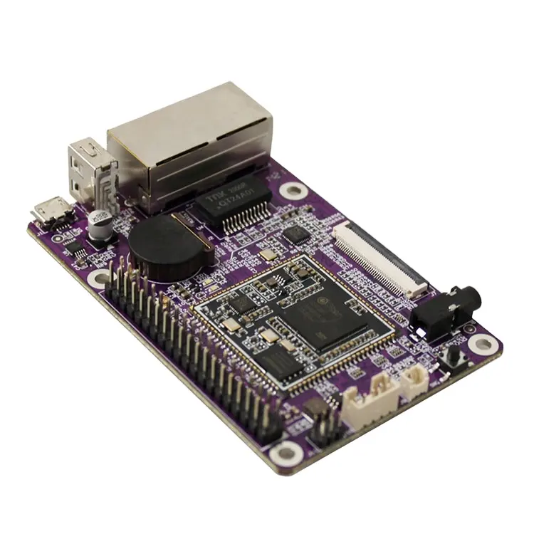 IDO-SBC2D06-V2A-22W purple Nano SSD202 2Gb NAND Dual Ethernet Ports Development Board Compatible Raspberry Pi