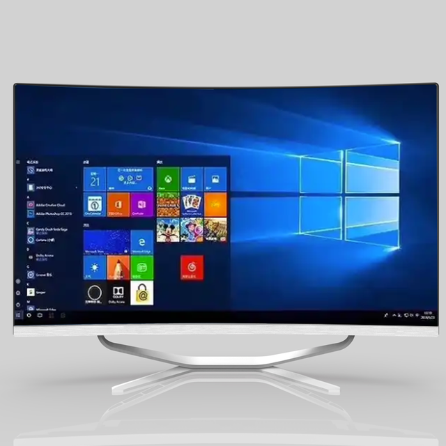 Ultra-Thin 27-inch Curved LCD Screen Core I5 1080p 16G RAM 512GB SSD OEM Gaming All-in-One Desktop Full Set New