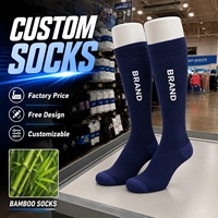 Chaussettes de sport hautes à haute élasticité unisexe en fibre de bambou, chaussettes de compression personnalisées à tube long pour la course à pied, pour hommes et femmes