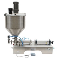 Machine de remplissage semi-automatique avec trémie mélangeuse pour le miel, la confiture, le sirop, la crème, la sauce, le shampoing et les pâtes épaisses