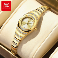 Montre à quartz Goldie GEDI pour femme avec boîtier en alliage, bracelet et cadran à aiguilles, étanche 30M, haute valeur