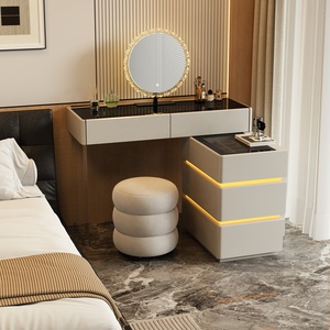 Tocador Minimalista Italiano con Cajones, Almacenamiento Integrado para Dormitorio, Mesita de Noche, Tocador de Lujo de Alta Gama - Product Image 4