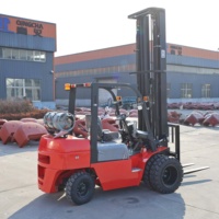 Chariot élévateur à fourche à double alimentation GPL certifié CE, 2,5 tonnes, 3 tonnes, moteur japonais Guangqing, chariot élévateur contrepoids de 3000 kg pour entrepôt