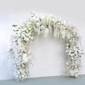 Noleggio evento fiore bianco bebè bebé Breath arrangiamento arco floreale Design centrotavola per eventi aziendali matrimonio e festa di compleanno