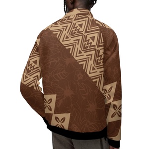 Promozionale polinesiano Elei tribale stampa personalizzata <span class=keywords><strong>Trench</strong></span> da <span class=keywords><strong>uomo</strong></span> cappotto <span class=keywords><strong>invernale</strong></span> Casual con cerniera con stampa kaki cappotti per <span class=keywords><strong>uomo</strong></span> - Product Image 5