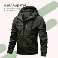 Blouson Bomber Personnalisé Imperméable Coupe-Vent Chaud Ascender à Capuche Décontracté Teint Uni pour Activités de Plein Air Printemps