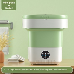 Lavadora Portátil Plegable <span class=keywords><strong>con</strong></span> Cesta de <span class=keywords><strong>Centrifugado</strong></span>, 3 Modos de Limpieza, Ideal para Ropa Pequeña - Product Image 5