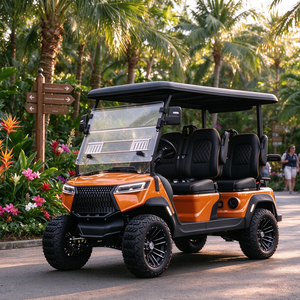 Carrito de Golf Eléctrico para 4 Personas con Altavoz, Luces LED, para Recorridos en Parques Forestales - Product Image 1