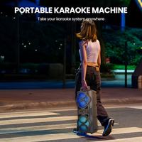 Enceinte portable sans fil Bluetooth avec lumière LED et basses sonores, son professionnel de qualité supérieure, idéale pour les grandes fêtes