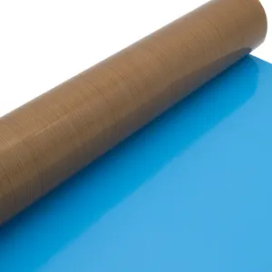 Superior Release Food Processing PTFE Tefloning Coated Fiberglass Adhesive Tape With Blue Release Film