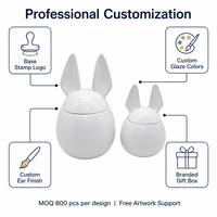 Boîte de rangement en forme de lapin avec moule en silicone, décoration d'intérieur artisanale pour anniversaire, style éclectique et emballage en sac OPP