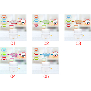 Boîte à lunch chauffante portable SQ05 pour bureau et maison, conteneur alimentaire chauffant en plastique, 110V/220V, idéal comme cadeau - Product Image 6