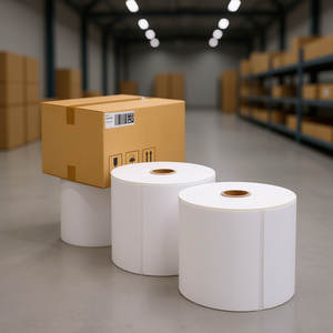 Etichette Termiche Bianche D0100HPQTBW 4 X 2 Pollici con Anima da 1 Pollice, Rotoli di Etichette Autoadesive per Spedizioni per Stampa Termica - Product Image 2