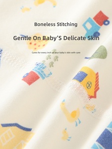 Combinaison bébé à manches courtes et pantalon long, respirante, avec protection du ventre ; Pyjama léger d'été climatisé pour bébés - Product Image 4