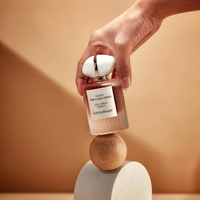 Parfum vide rond personnalisé 30ML 50ML 100ML Conteneur de parfum givré mat Bouteilles de parfum en verre de pulvérisation portables vintage à pompe