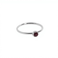 Bague en argent sterling 925 avec sertissage clos, pierre naturelle, tendance, chrétienne, faite à la main, antique, bijoux fins certifiés pour mariage