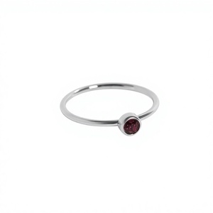 925 Sterling <b>Silver</b> Bezel Setting <b>Garnet</b> Gemstone <b>Ring</b> Trendy Christian Handmade Antique Fine Jewelry Certified - Product Image 1
