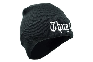 Casquette d'hiver personnalisable de style hip-hop coréen Thug Life, broderie 3D, bonnet avec inscription, caractéristiques des bonnets, logo personnalisé - Product Image 4