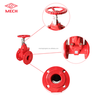 MECH tige montante EPDM vanne à joint souple extrémité à bride manuelle PN10/PN16 revêtement époxy 2-24 pouces vanne d'eau d'incendie ductile